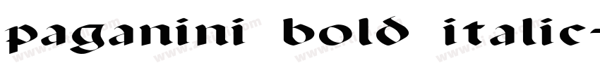paganini bold italic字体转换
